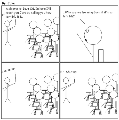 Java - it was CS humor anyways